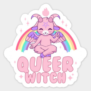 Queer Witch Cute Baphomet Goat Sticker
