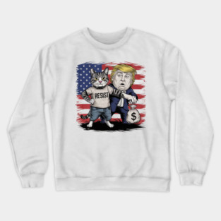 Cats Against Trump Crewneck Sweatshirt