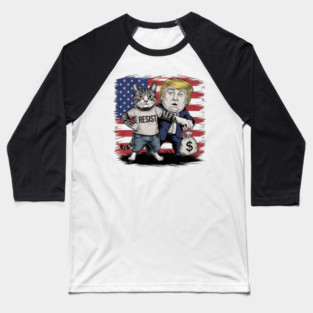 Cats Against Trump Baseball T-Shirt
