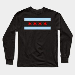 Flag Of Chicago Illinois Long Sleeve T-Shirt
