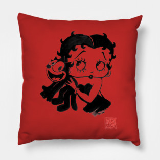 betty boop and felix the cat Pillow