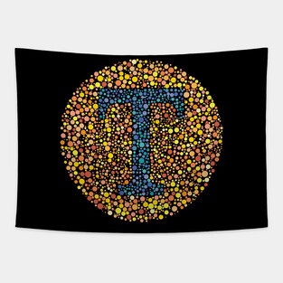 Letter T Ishihara Test Tapestry