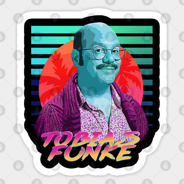 Tobias Fünke // Neon Retro Fit Sticker by Tv Moments