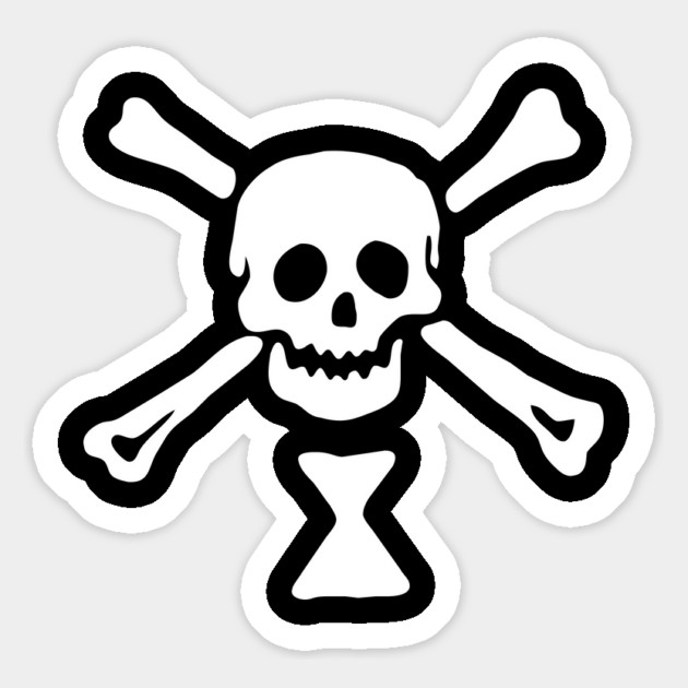 Pirate Flag - French Pirate Emanuel Wynn - Skull Jolly Roger Flag Magnet by Yesteeyear