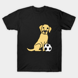 Funny Yellow Lab Dog Soccer T-Shirt