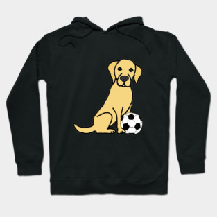Funny Yellow Lab Dog Soccer Hoodie
