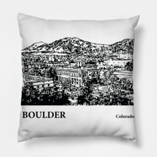 Boulder Colorado Pillow