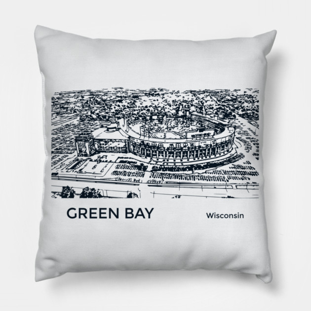 Green Bay Wisconsin Pillow by Lakeric