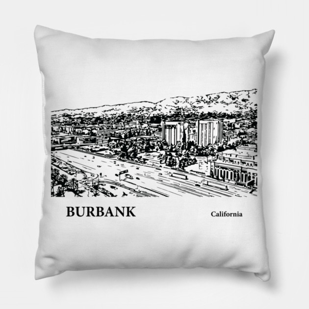 Burbank California Pillow by Lakeric