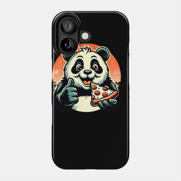 Panda Bear Eating Pizza Phone Case by logiamerch