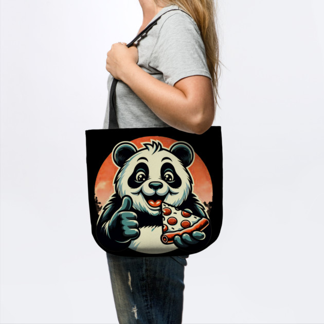 Panda Bear Eating Pizza by logiamerch