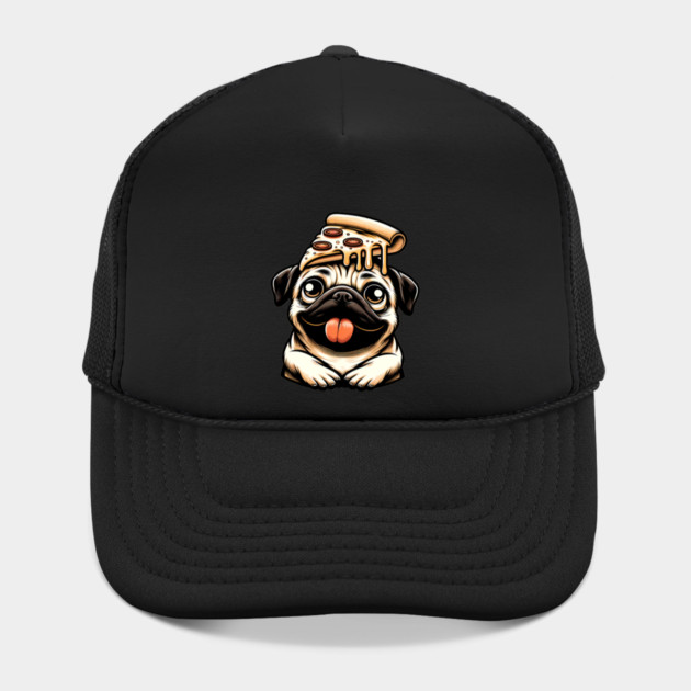 Pug Dog Eating Pizza by logiamerch