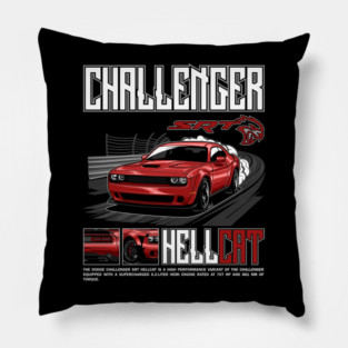 Dodge Challenger SRT Hellcat T-Shirt Pillow