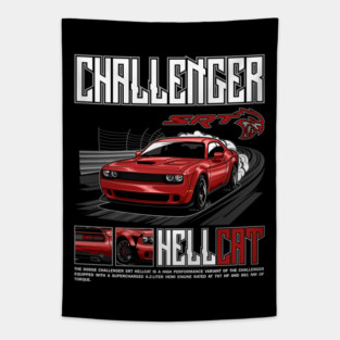 Dodge Challenger SRT Hellcat T-Shirt Tapestry