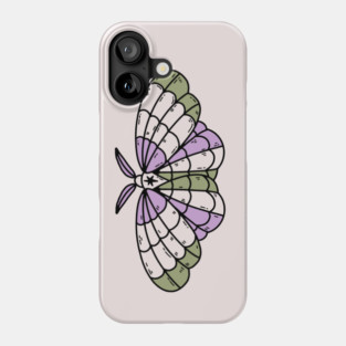 genderqueer moth Phone Case