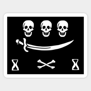Jolly Roger Pirate Flag - Pirate Jean Thomas Dulaien Flag Magnet