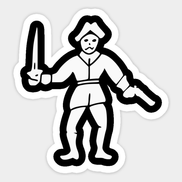 Jolly Roger Pirate Flag - Pirate Philip Lyne Flag Magnet by Yesteeyear