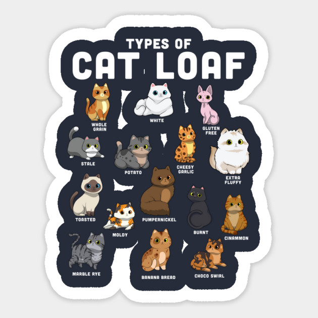 Types of Cat Loaf Magnet by GoshWow®