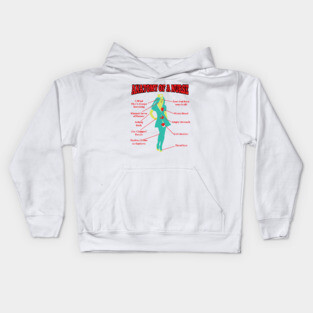 Anatomy of a Nurse Kids Hoodie