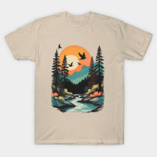 Forest Pine Forest Vintage T-Shirt