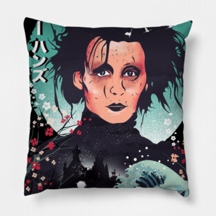 Ukiyo e Scissorhands Pillow