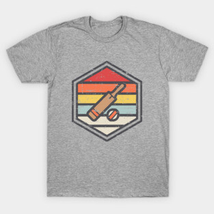 Retro Badge Cricket T-Shirt