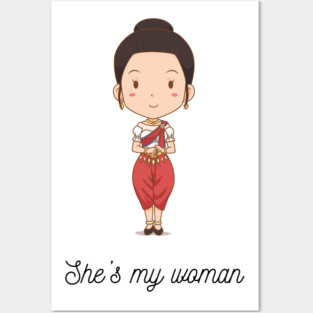 Couple Khmer Art Woman Posters and Art