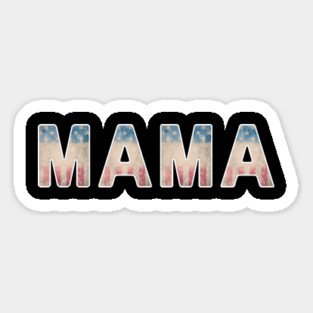 Vintage US Flag Mama Magnet