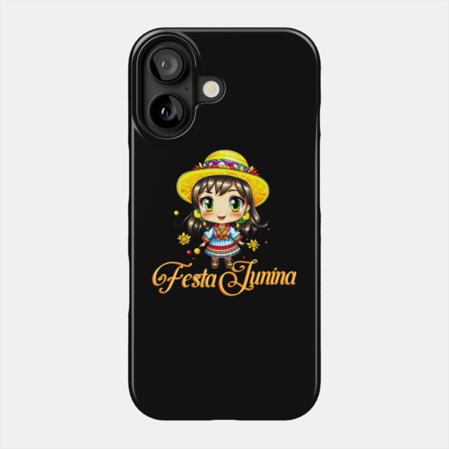 Festa Junina Cute Farm Girl Phone Case by HolidayBug