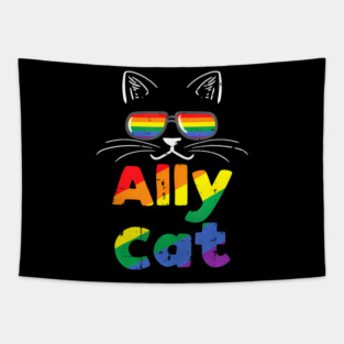 Ally Cat Pride Month Straight Ally Gay Lgbtq Lgbt Women Tapestry