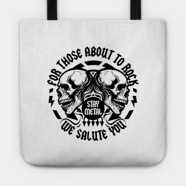 FOR THOSE ABOUT TO ROCK Tote by artslaves