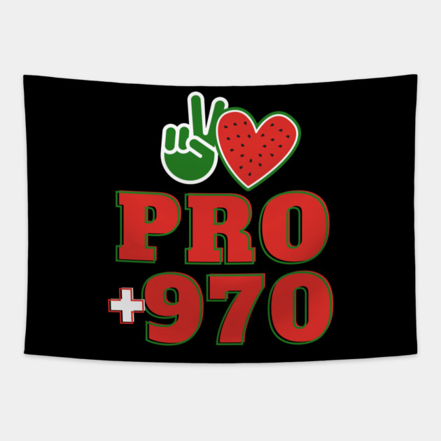 Palestine +970 Tapestry by REG