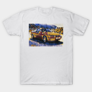 Classic Holden / Opel / Vauxhall Calibra – Retro Art Illustration T-Shirt