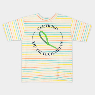 Certified Zip Tie Technician – Funny DIY & Handyman Design Kids T-Shirt