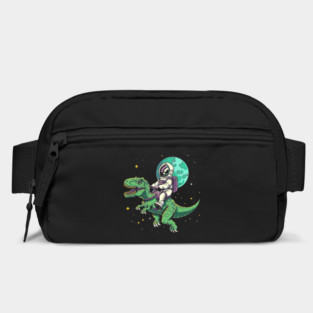 Astronauts riding T-Rex Bag