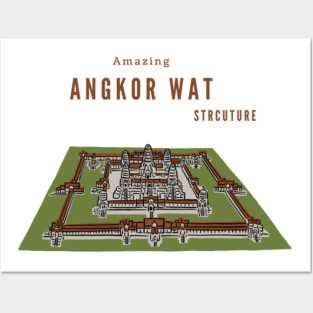 Amazing Angkor architectural structure Posters and Art