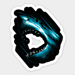 Great Shark White Sticker