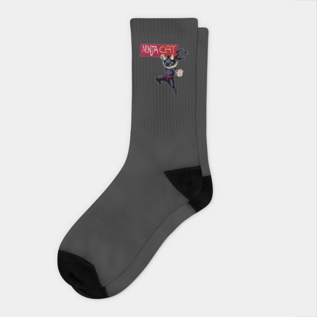 NINJA CAT v2 Socks by droidmonkey