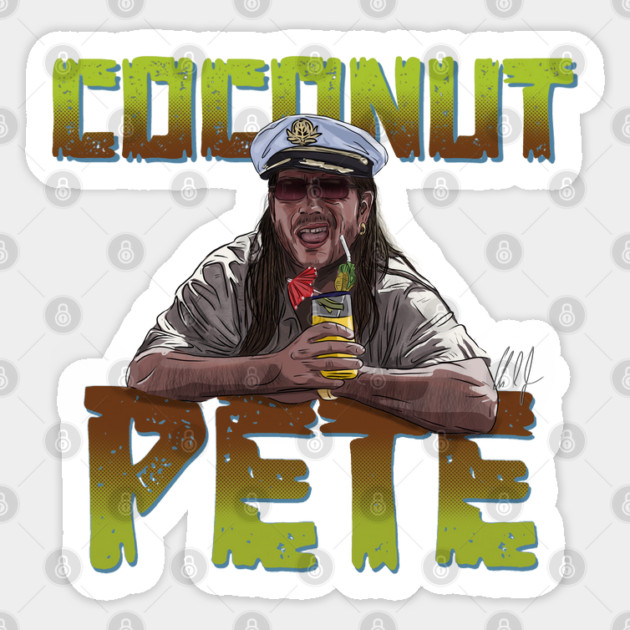 Club Dread: Coconut Pete Sticker by 51Deesigns