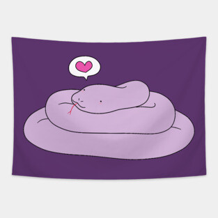 Purple Love Snake Tapestry