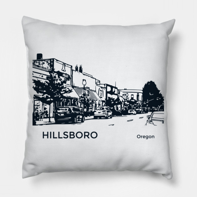Hillsboro Oregon Pillow by Lakeric