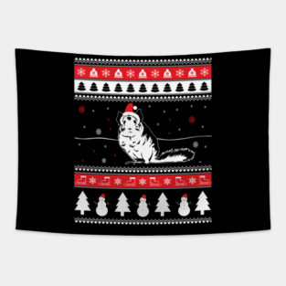 Chinchilla Ugly Christmas Tapestry