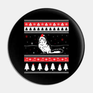 Chinchilla Ugly Christmas Pin