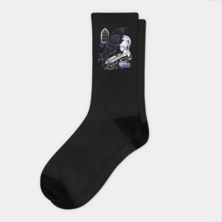 Nevermore - Goth - Edgar Allan Poe - Raven - Horror Socks