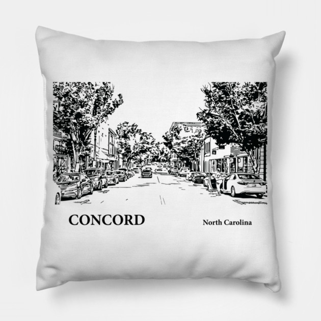 Concord North Carolina Pillow by Lakeric