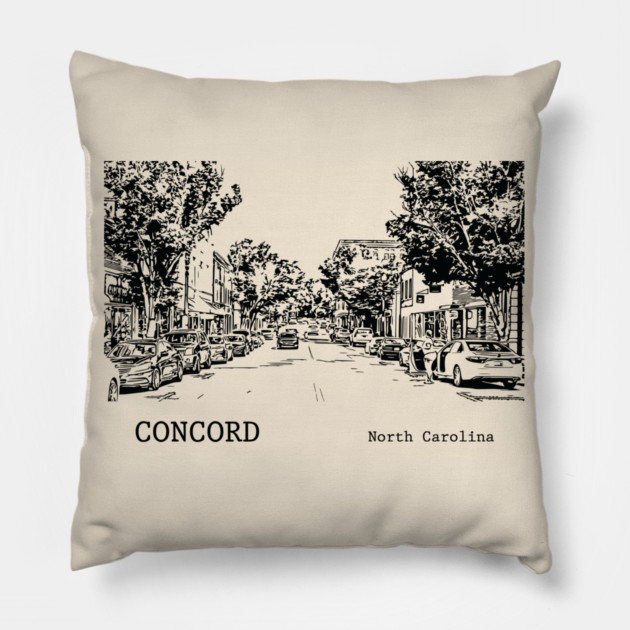 Concord North Carolina Pillow by Lakeric