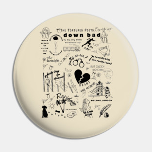 Vintage Taylor The Tortured Poets down bag Pin