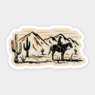 Lone cowboy Sticker