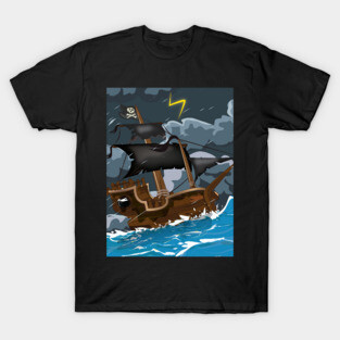 Pirate Ship in a storm T-Shirt