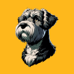 Stunning and Cool Glen of Imaal Terrier Monochrome and Gold Portrait for Father's Day T-Shirt